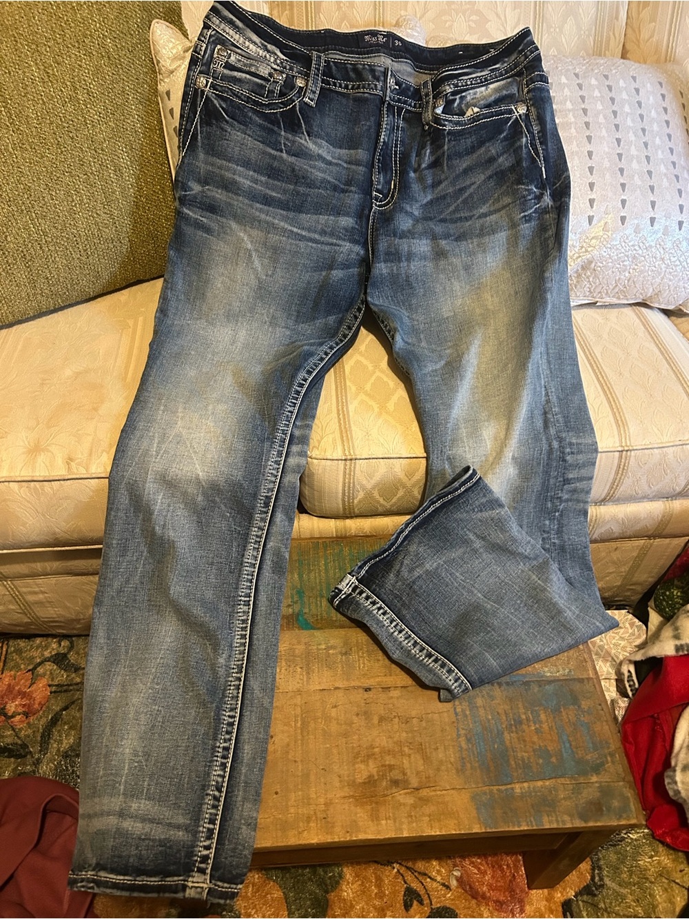 Miss Me Women's Faded Blue boot cut Jeans size 36